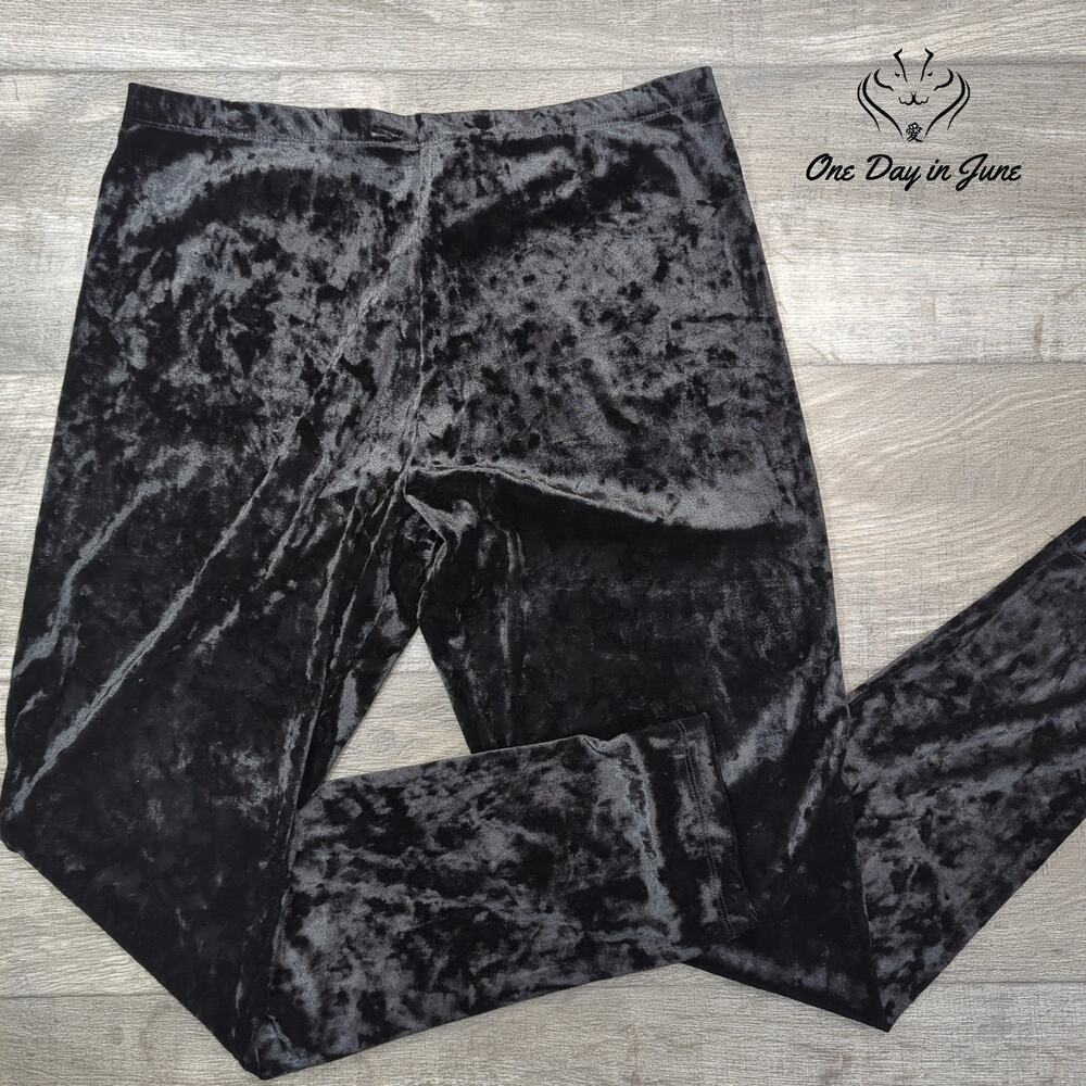Cha Cha Vente Velour Pull On Ankle Pants Size 1X